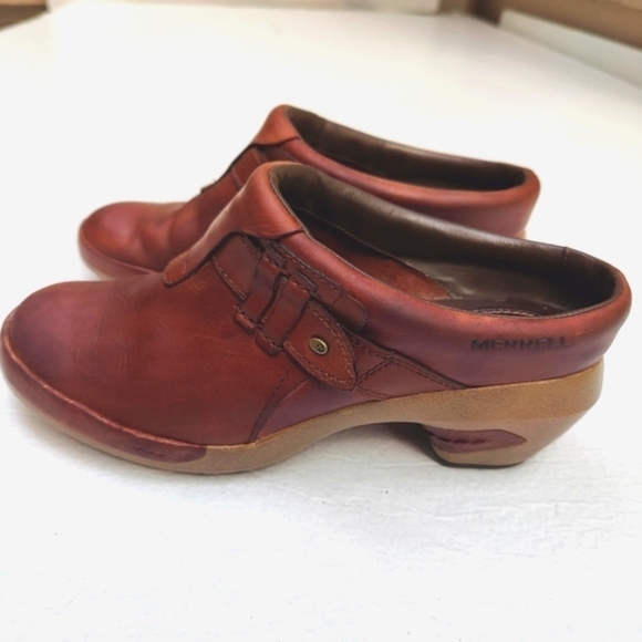 Merrell Shoes - Merrell Mules Luxe Plunge clog leather Women's size 9.5 shoes Bohemian, Prairie